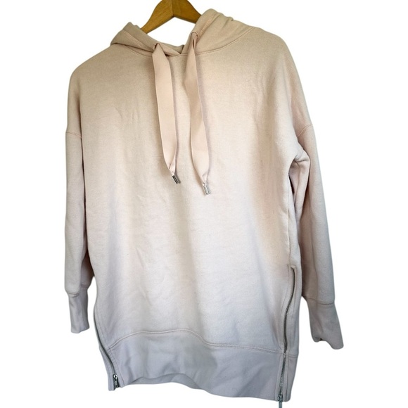 Aerie Ribbon Baby Pink Oversized Side Zip Hoodie - Picture 4 of 15